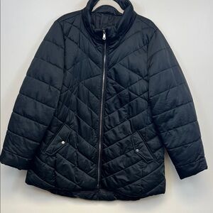 Lane Bryant Black Puffer Winter Coat Size 14/16